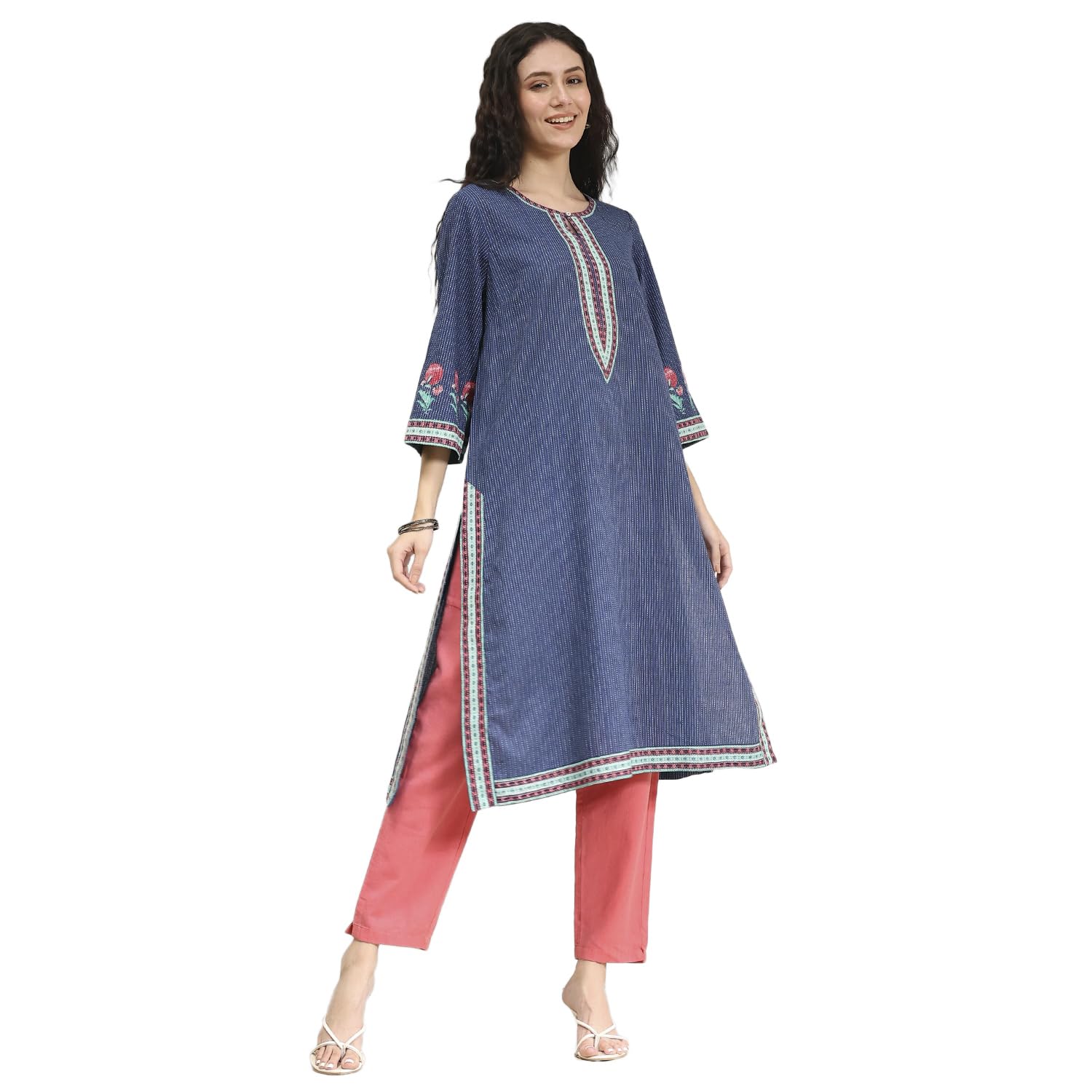 biba Women's Cotton Printed Straight Kurta-picture-17
