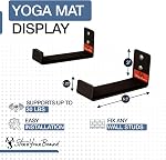 StoreYourBoard Yoga Mat Storage Rack, Large, Foam Roller Wall Hooks, Exercise Mat Holder, Fitness Gear Organizer (Large)