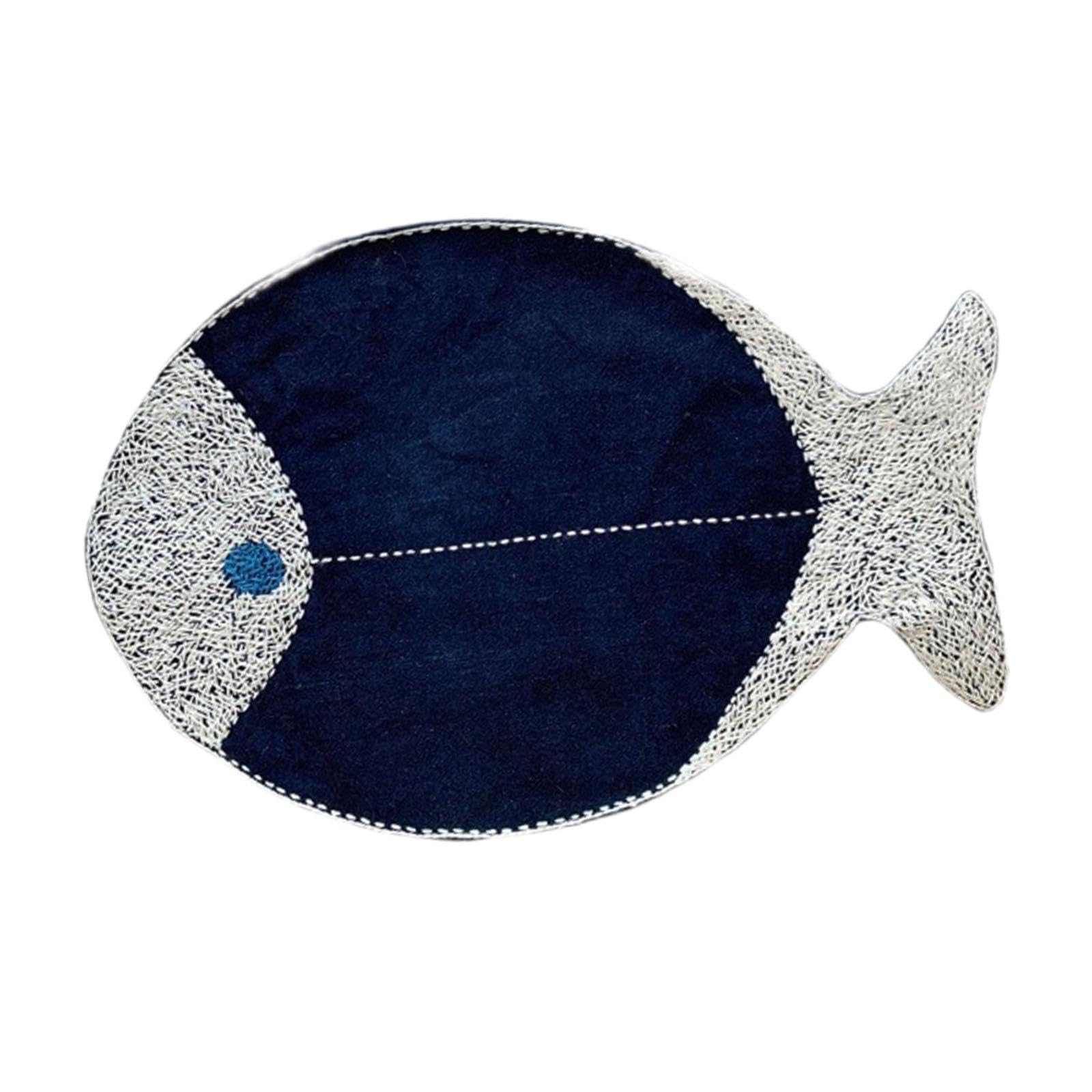 SECRET DESIRE Tea Mat DIY Sashiko Set DIY Embroidery Kit for Arts Craft Coaster Decoration Blue