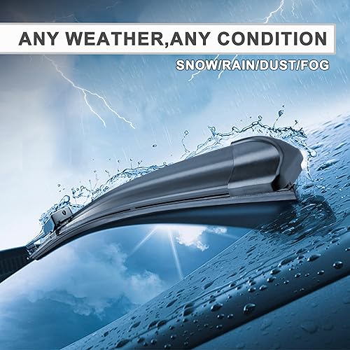 Miniatura 5 de Limpiaparabrisas de 26 pulgadas + 18 pulgadas, repuesto automotriz para parabrisas delantero (juego de 2)