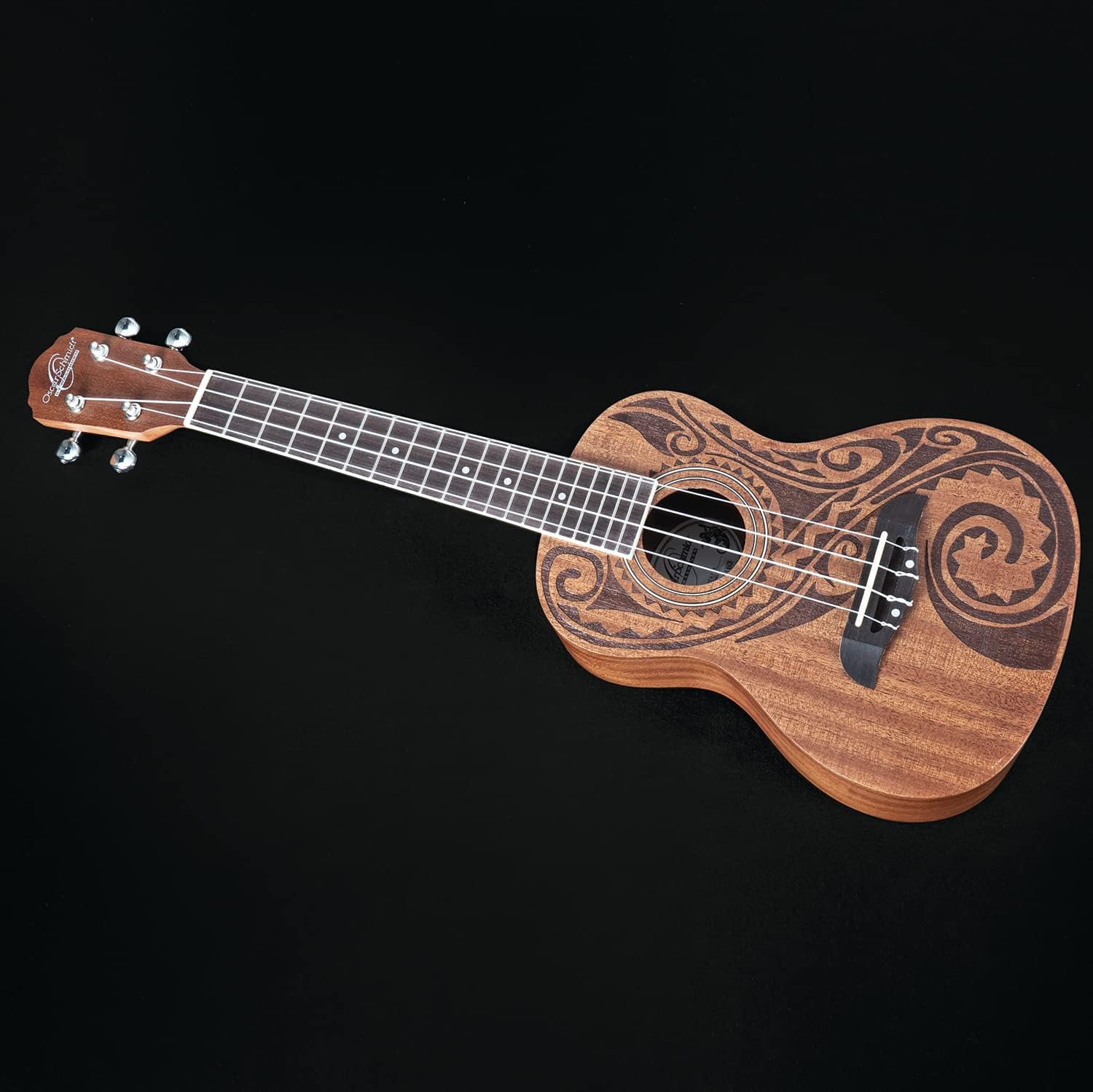 Oscar Schmidt OU2TAT-A Concert Ukulele. Natural Mahogany Maori