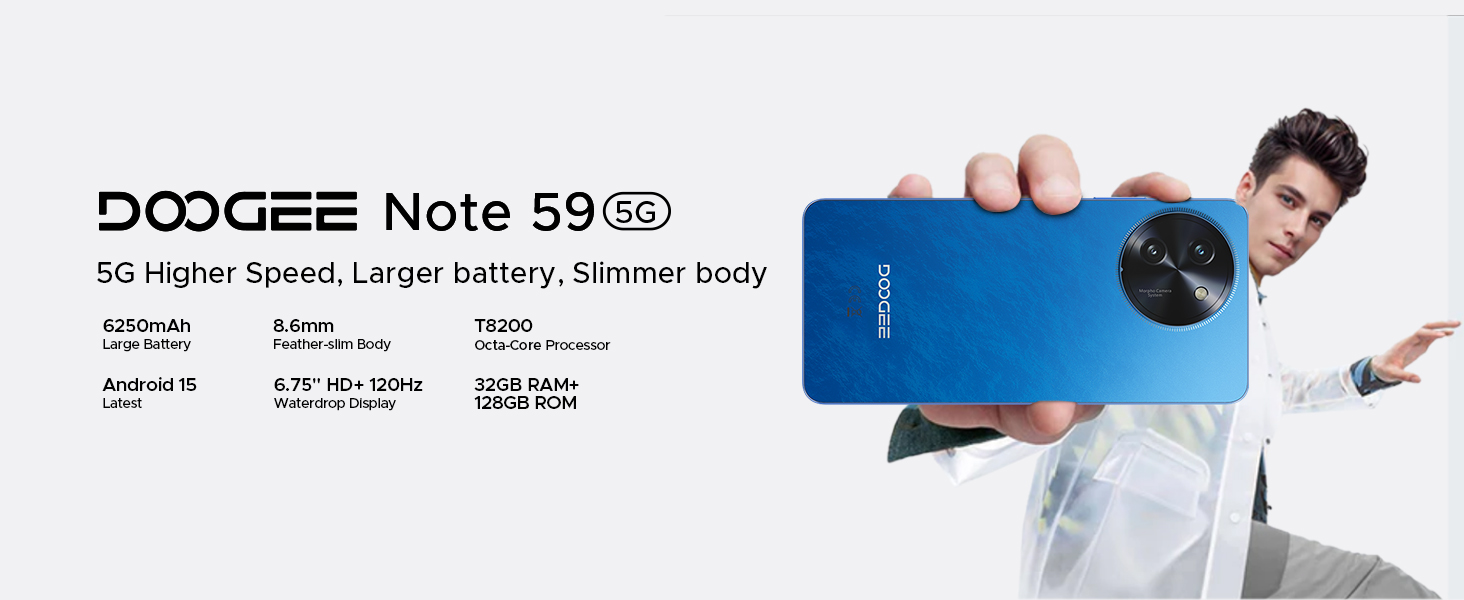 Amazon.com: DOOGEE Note 59 Unlocked Cell Phone 5G,Android 15 Phone