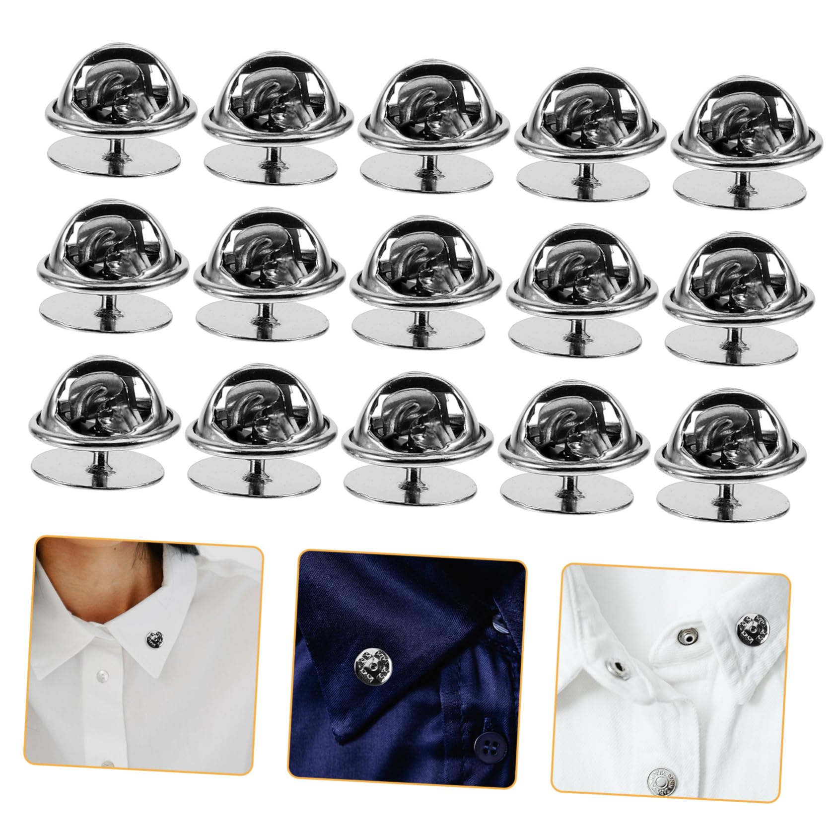 Beatifufu Brooch Tie Hat Badge Clutch Pin Backs Lapel Pin Backs for DIY Jewelry Making Craft Supplies