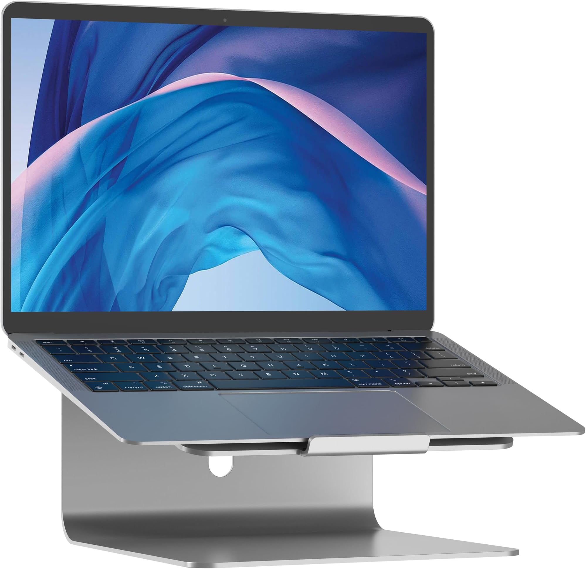 CTA Digital Ergonomic Aluminum Notebook Stand, Universal Compatible with Apple MacBook Air/Pro, HP, Dell, Asus, Sony, LG, Lenovo & Other Laptops up to 17 Inches
