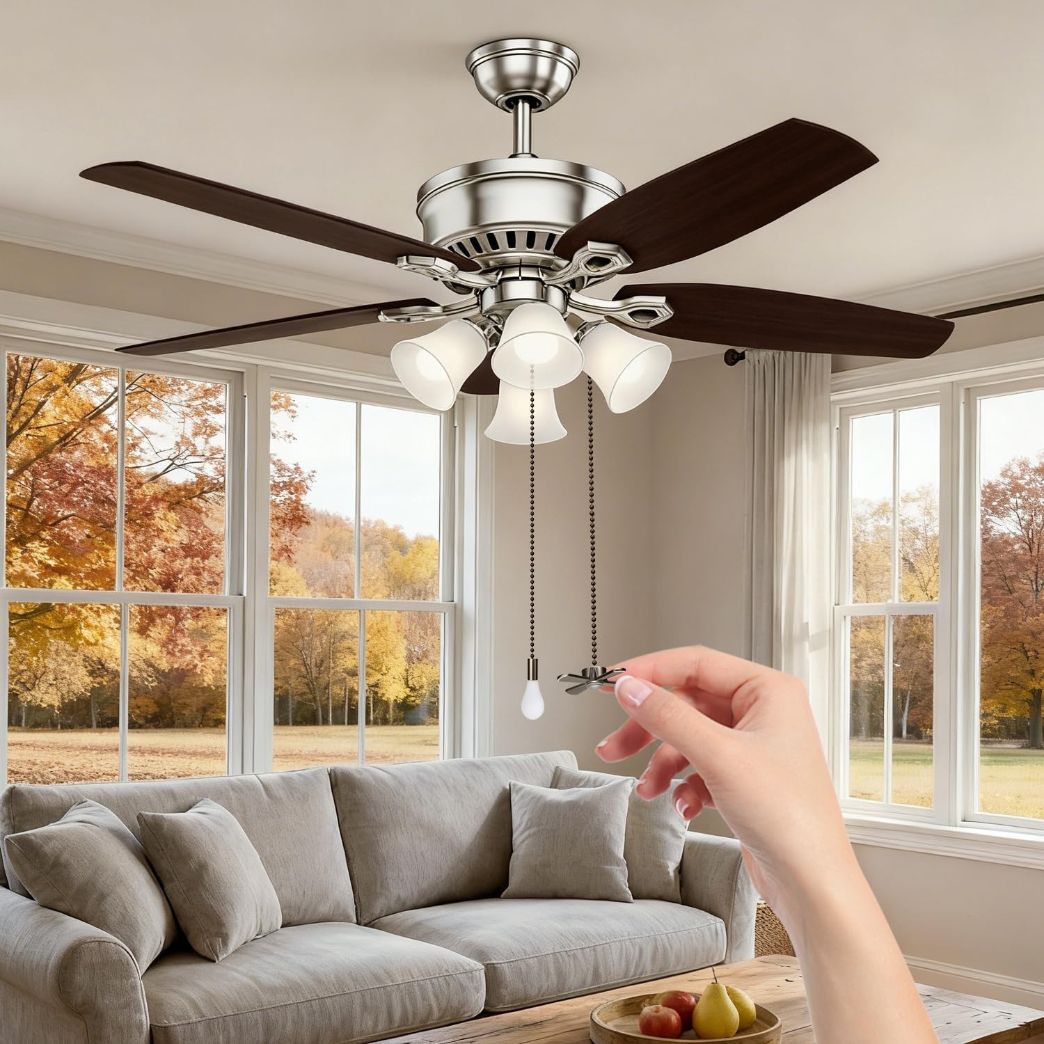 Ceiling Fan Pull Chain Extender - 24" Reach -7