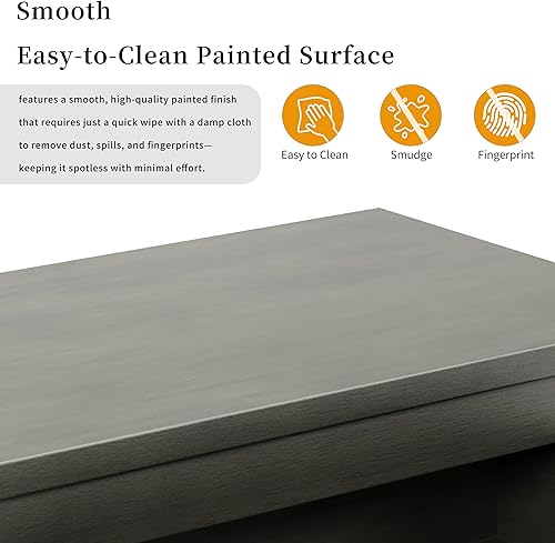 Miniatura 7 de Moderna mesa consola para sofá con 3 cajones y 1 estante inferior, mesa de entrada de madera maciza de 59 pulgadas de largo para entrada, pasillo,