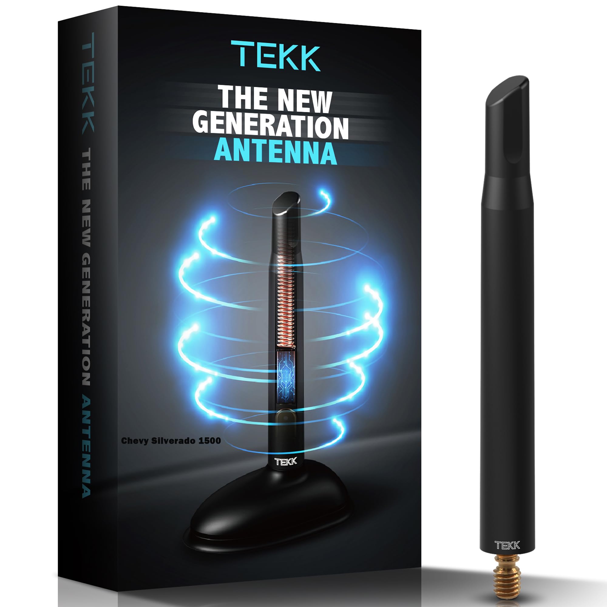 Tekk Short Antenna Compatible with Chevy Silverado 1500 2007-2026/4.8 Inches Highly Durable Premium Short Replacement Antenna
