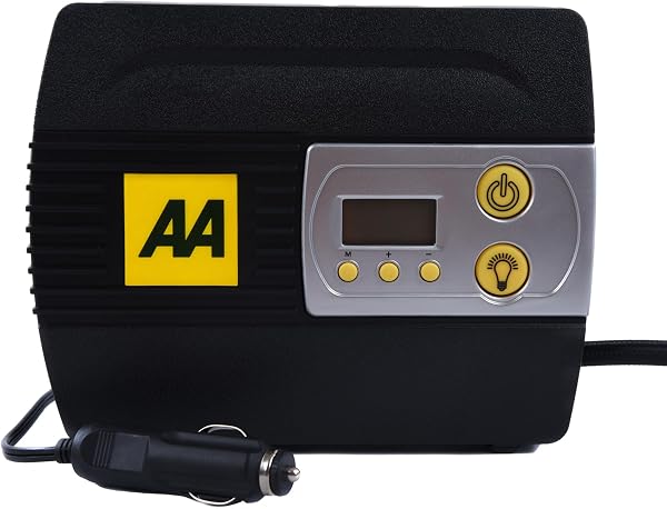 AA5502 12V Digital Tyre Inflator – Portable Car Air Compressor Pump With Digital Gauge That Measures PSI, BAR, KPA. Fast Tyre Inflation for Cars, Bikes, Motorcycles, Balls & Inflatables - 1