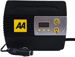 AA 12V Digital Tyre Inflator AA5502 – For Cars Other Vehicles Inflatables Bicycles - Shows PSI BAR KPA 3-100 PSI – Includes Adaptors, Black - View 2