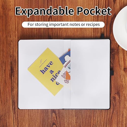 Miniatura 5 de Cuaderno negro A5 Liend, cuaderno de notas con rayas universitarias de 0.276 in, diario para escribir, trabajo, escuela, viajes y toma de notas,