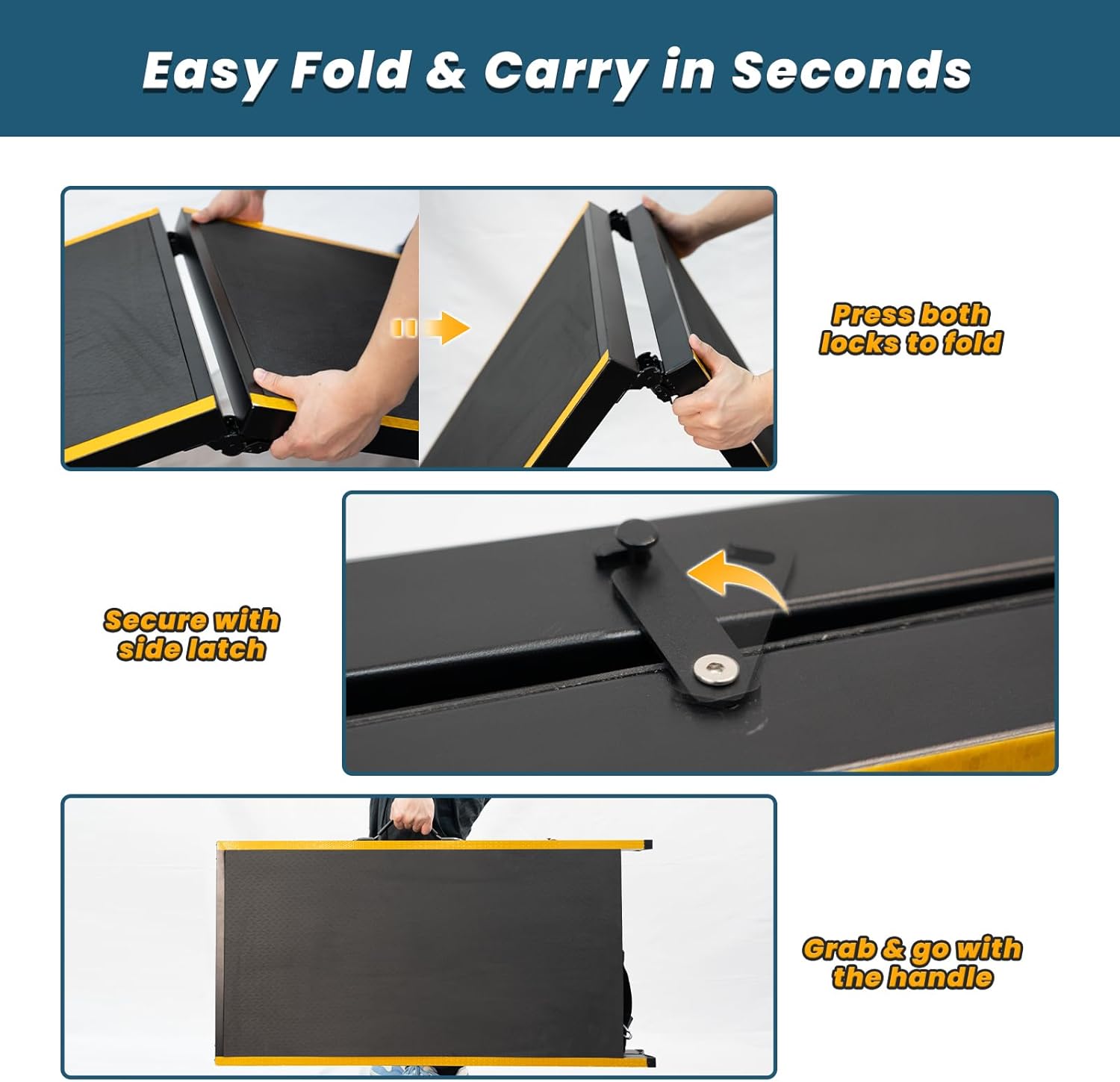 75” Dog Ramp for Car, Extra Long & Wide Pet Ramp for Large Dogs up to 300LBS, Heavy Duty Folding Dog Car Ramp for SUV/Truck/RV with Soft EVA Mat & Auto Lock, Portable Dog Ramp for SUV,Black