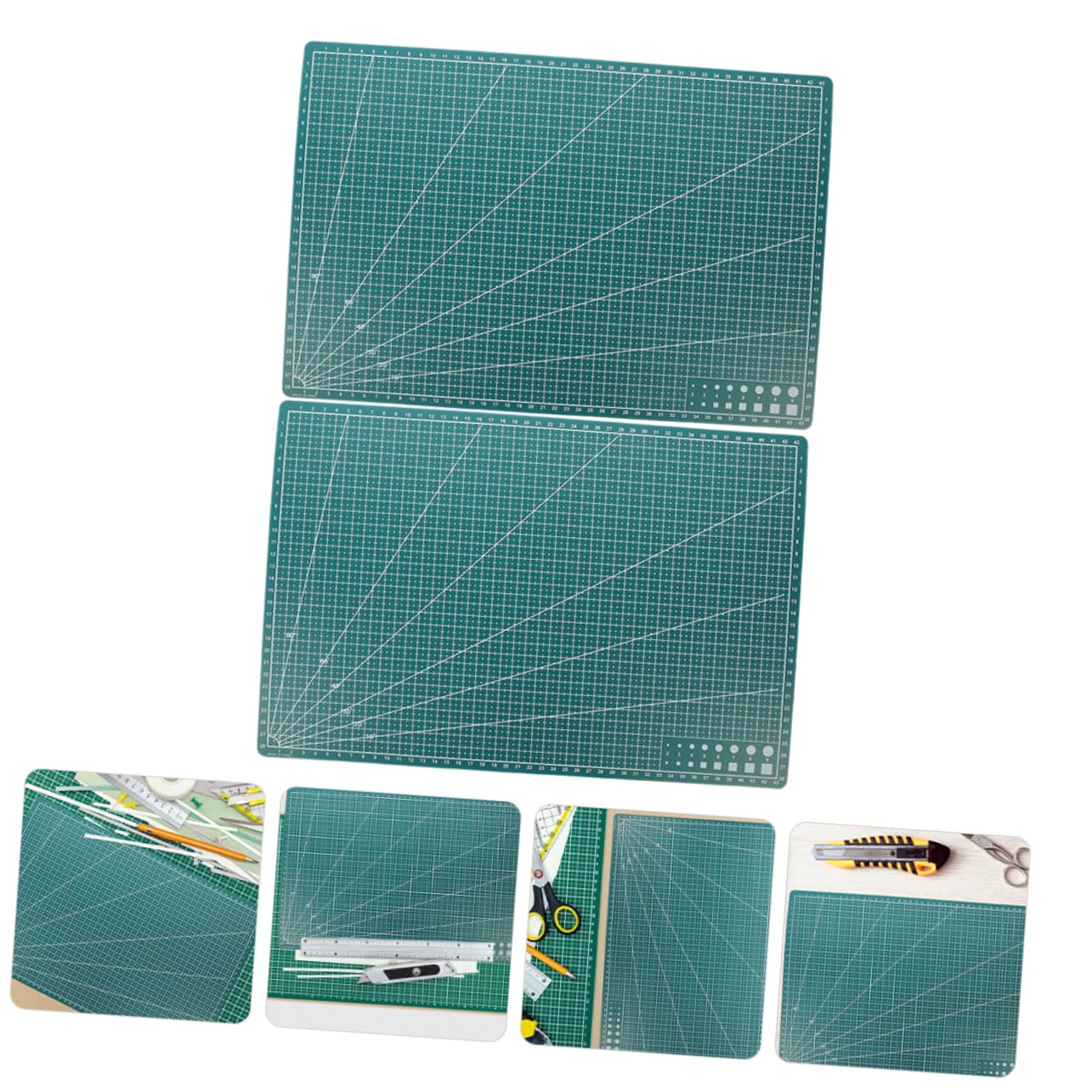 IWOWHERO Reusable Cutting Mats Pcs Plastic Cutting Mats Flat Surface No Burrs for Quilting Scrapbooking Engraving Art Handcrafts for Teachers Students Craftsmen