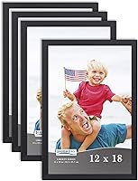 Vista 9 de Icona Bay Marcos de 13 x 19 pulgadas (negro, paquete de 4), marcos compuestos de madera resistentes (no plástico PS), marcos de estilo moderno