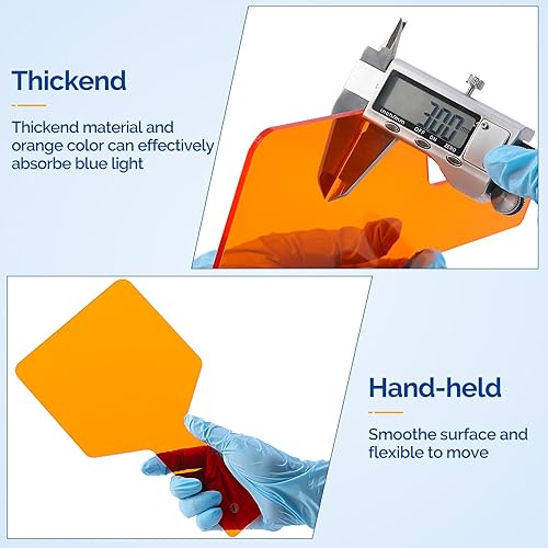 Miniatura 3 de JMU Placa de escudo dental 1 piezas, tablero de sombra dental de mano, placa protectora de ojo de curado de luz dental