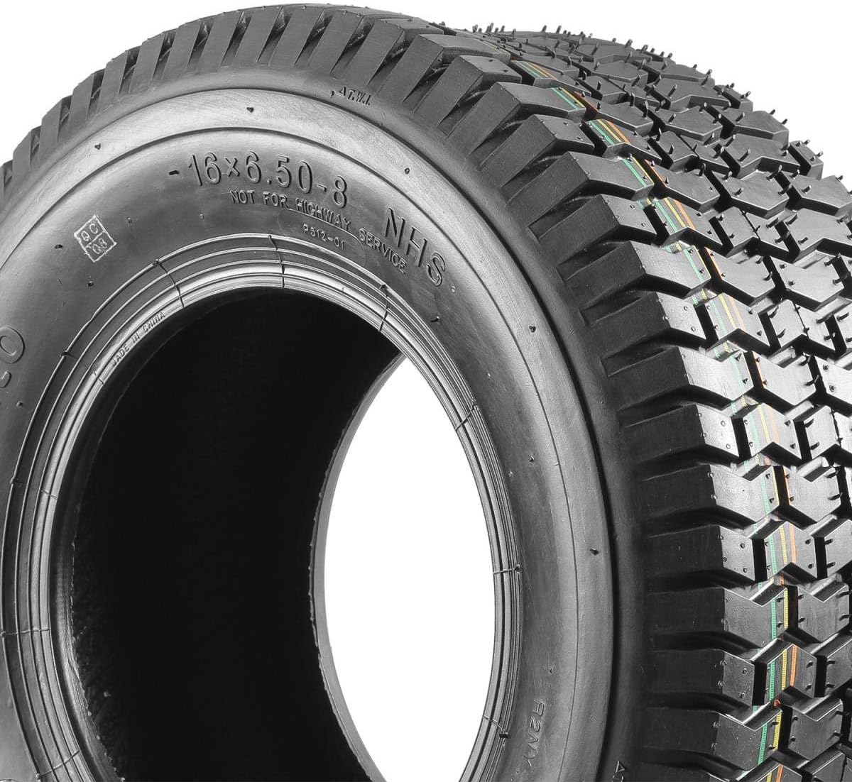 MaxAuto 16x6.5-8 & 22x9.5-12 Lawn Mower Golf Cart Turf Tires 4PR Tubeless 16x6.50-8 and 22x9.50-12 Garden Riding Tractor Tire (2 Front tires+2 Rear Tires,4 Pack in 2 Packages)