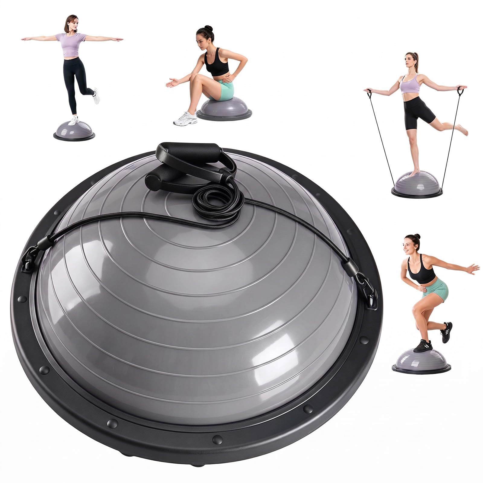 Tabla de equilibrio semiesfera con bandas antideslizantes para equilibrio y