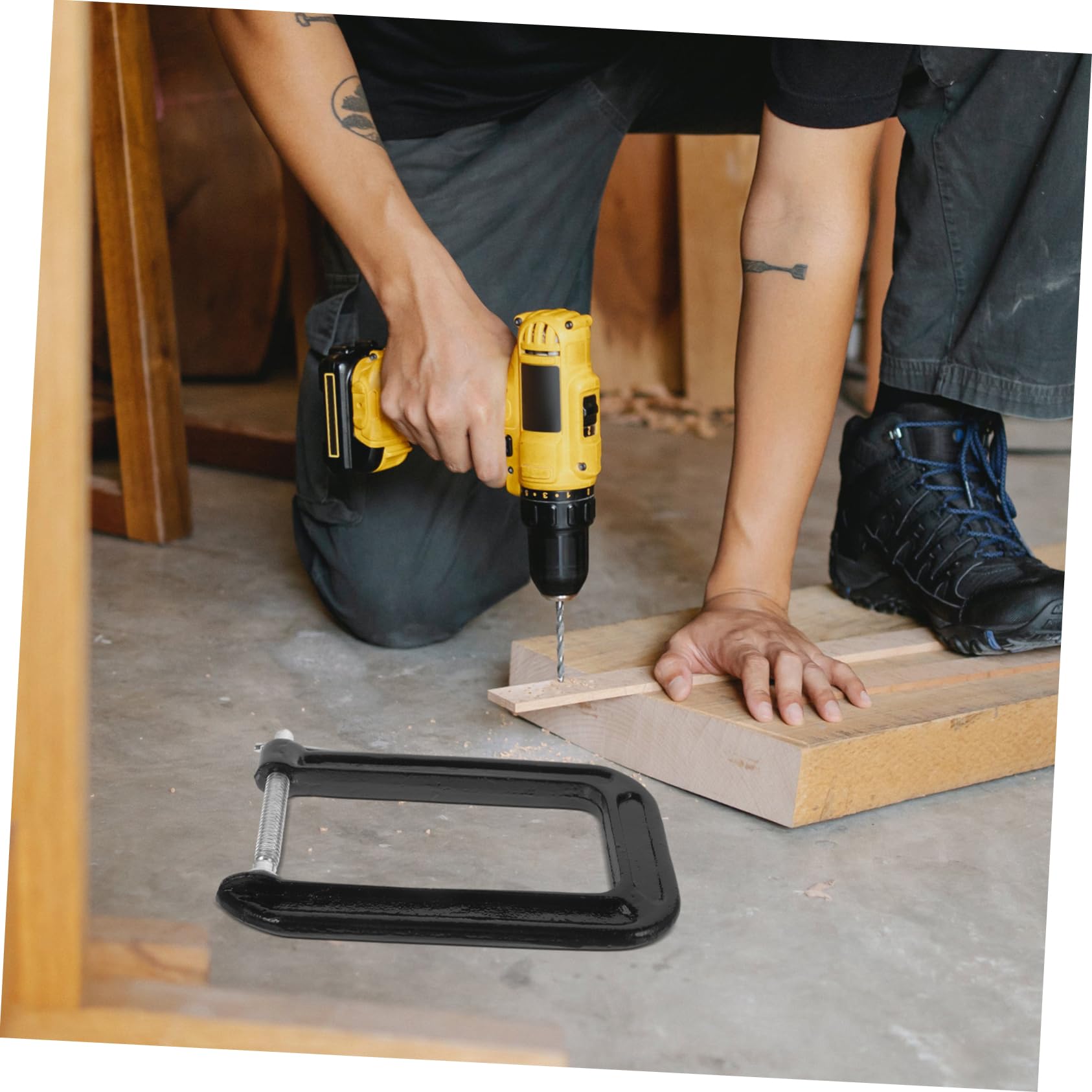 BESTonZON Pinza Para Abrazadera De Montaje Mesa Abrazadera De Escritorio Para Uso Trabajos De Carpintería