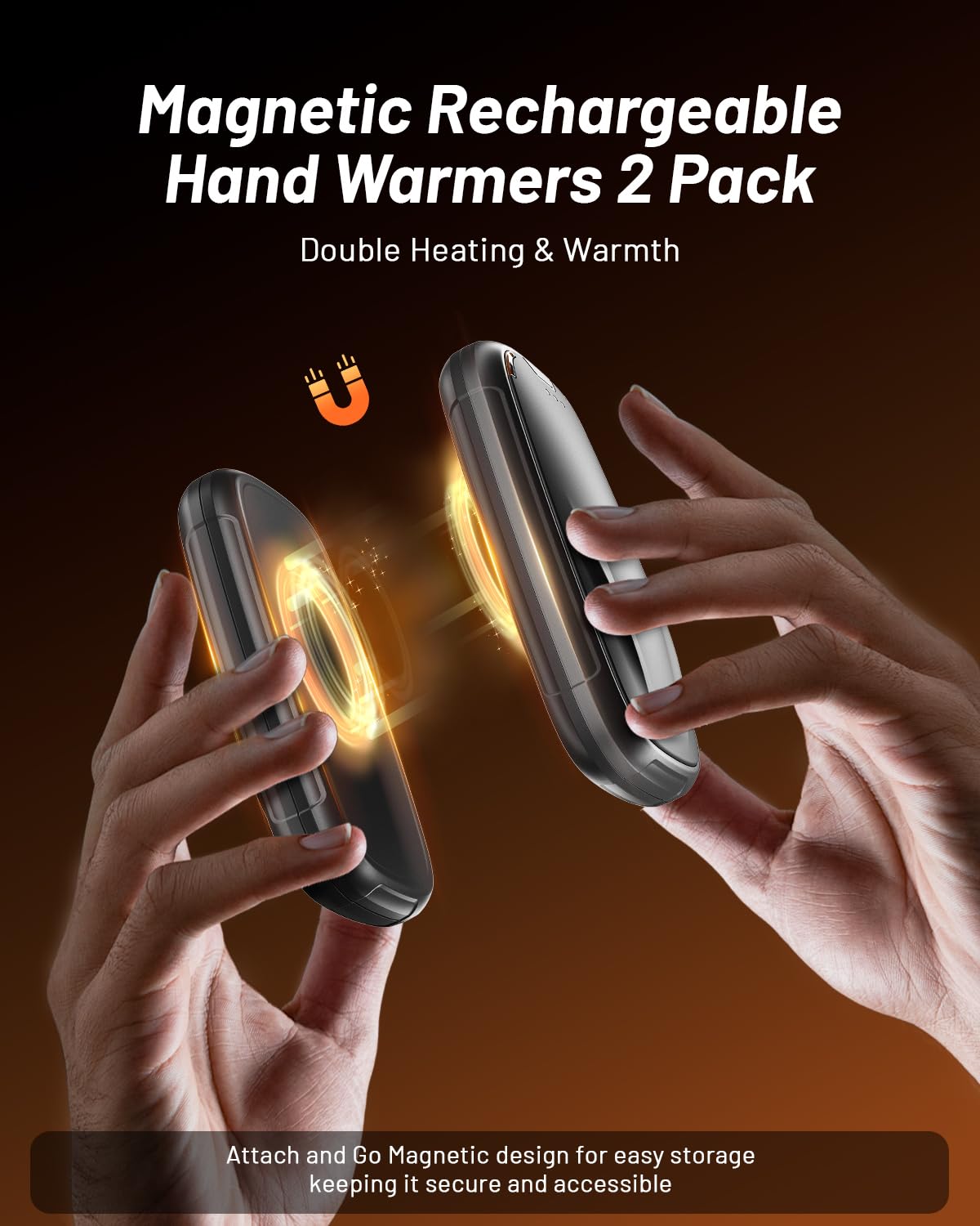 Scaldamani ricaricabili, confezione da 2, scaldamani ricaricabili da 4000 mAh, scaldamani elettrici portatili, riutilizzabili, regalo di Natale invernale per le attività ricreative all'aperto