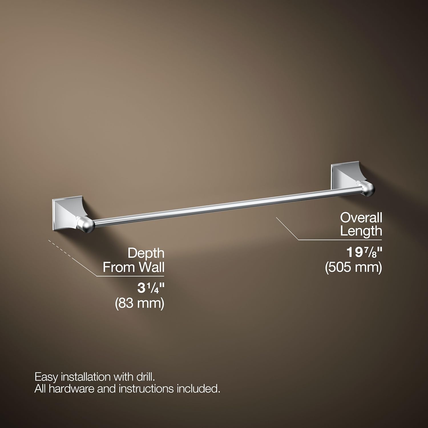 KOHLER Memoirs Stately 18" towel bar