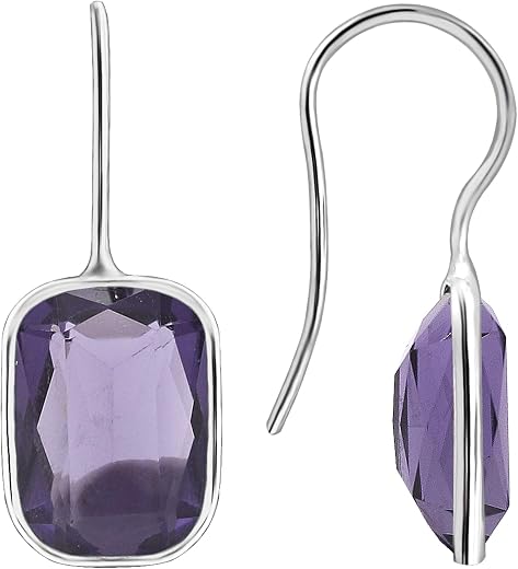 GIVA Avni 925 Oxidised Silver Royal Purple Earrings | Gifts For Girlfriend, Gifts For Women's & Girl's | With Certificate ...