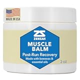 Zensah Recovery Muscle Balm - Relief Cream for Athletes&comma; Rub for Tendonitis&comma; Ankle Sprain&comma; Lower Back&comma; Knee&comma; Shoulder&comma; Neck&comma; Foot&comma; Shin Splints and Cramps