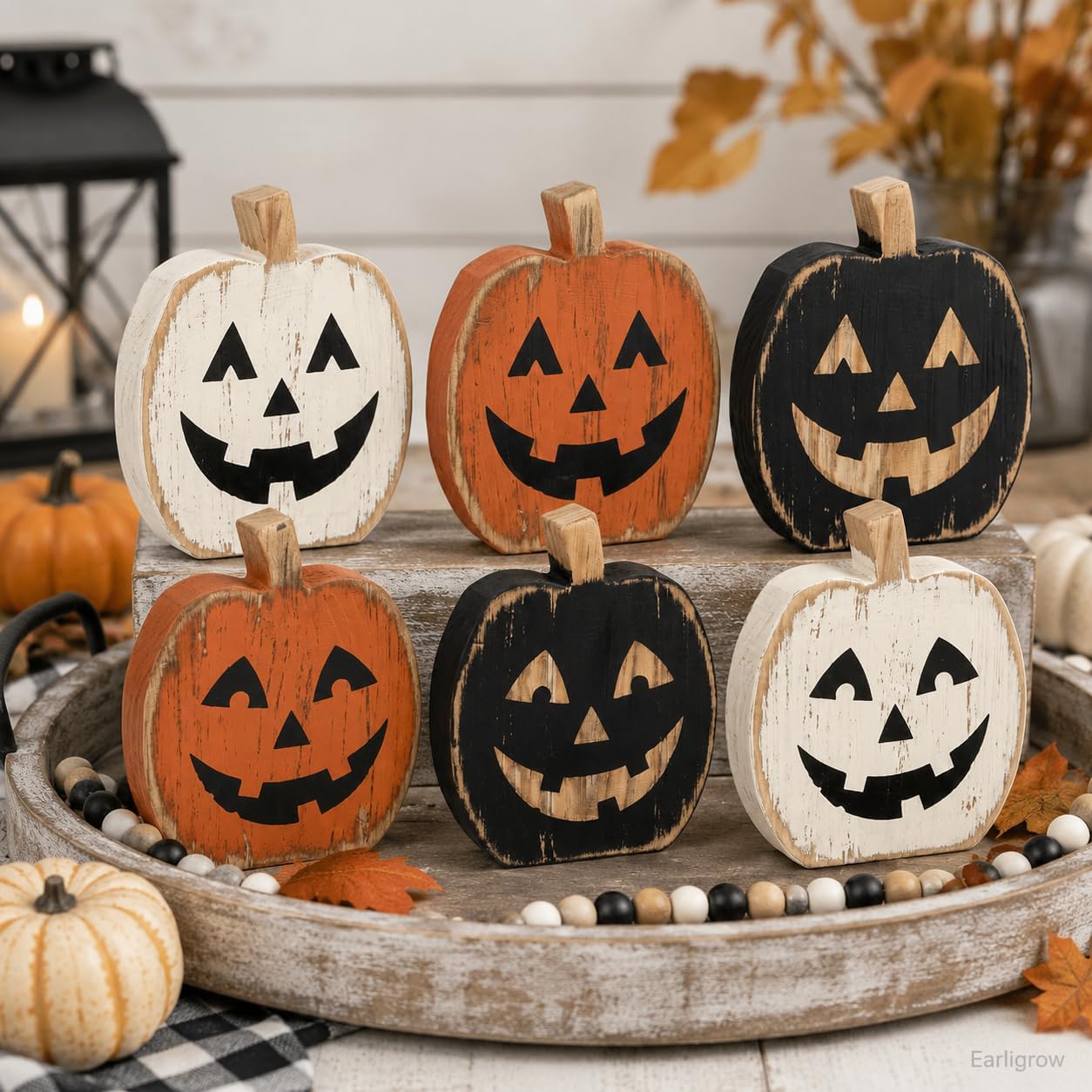 Halloween Pumpkin Decor Indoor, Halloween Decorations for Home Kitchen