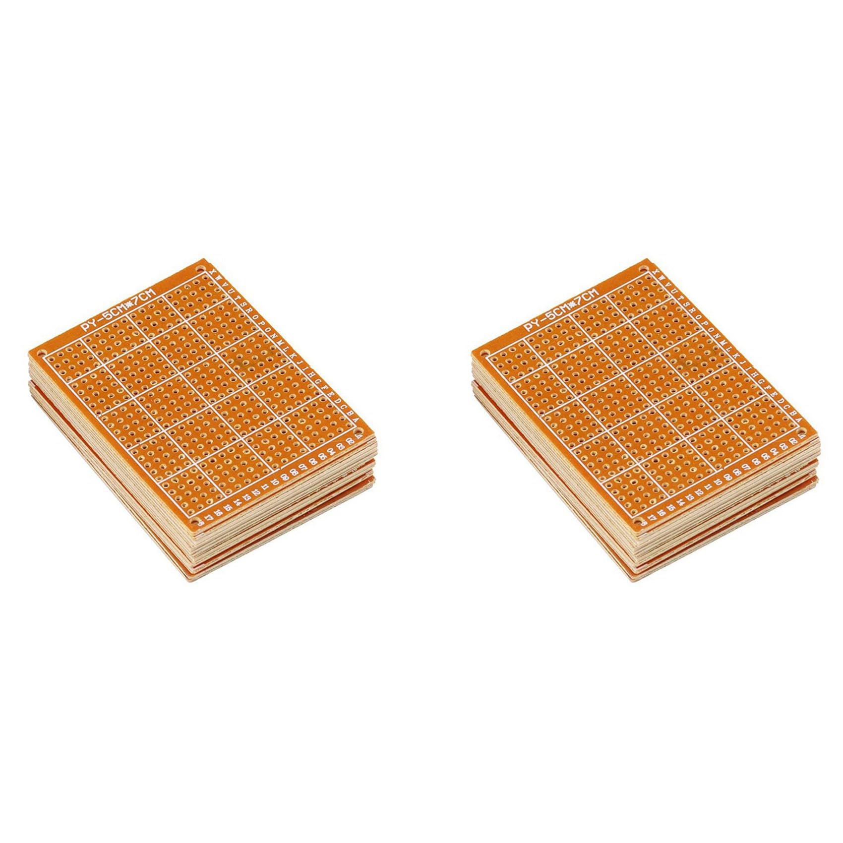 Jnchdghwa Orange 20Pcs Pcb Prototype Kit, 432 Holes Universal Circuit Board For Diy Soldering And Electronic Projects