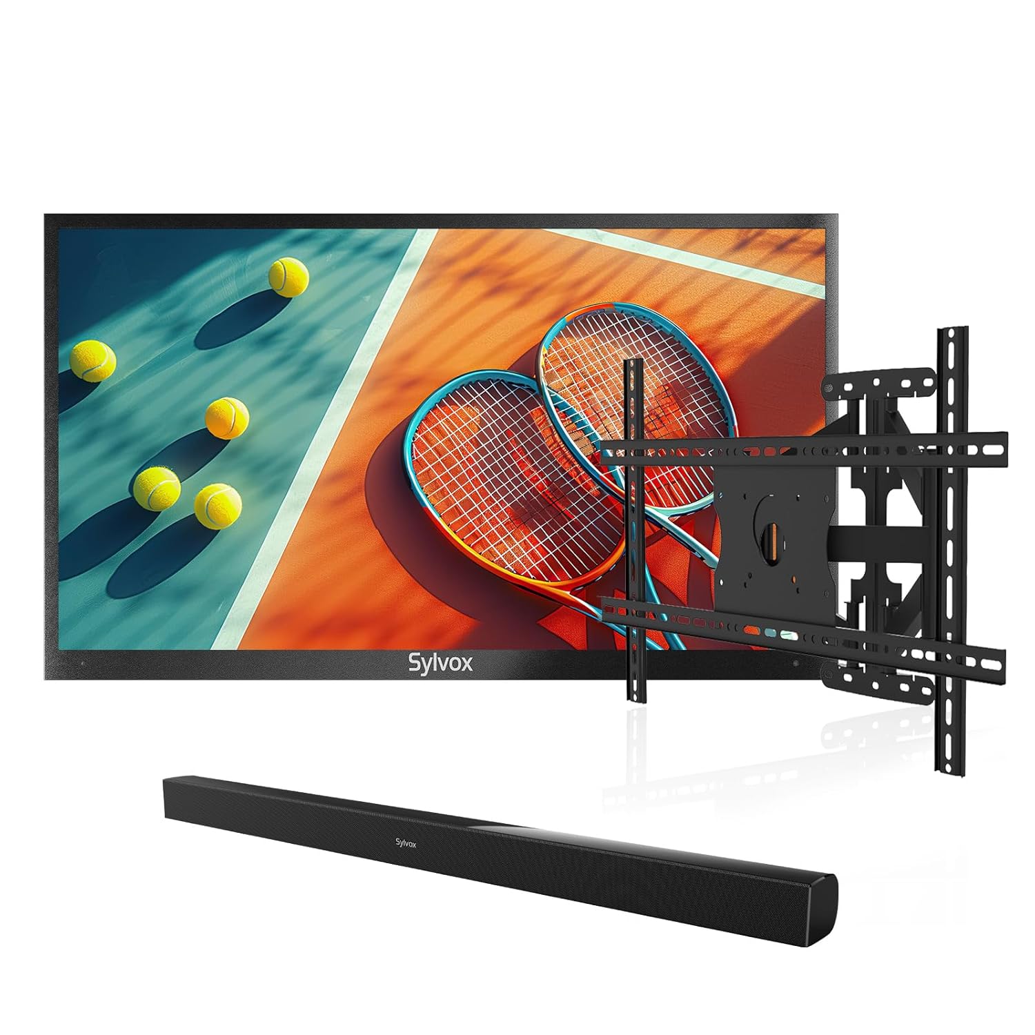 SYLVOX Outdoor TV 55-Inch Waterproof Smart TV 2000 nits Full Sun TV 4K Dolby Atmos Waterproof Soundbar Adjustable