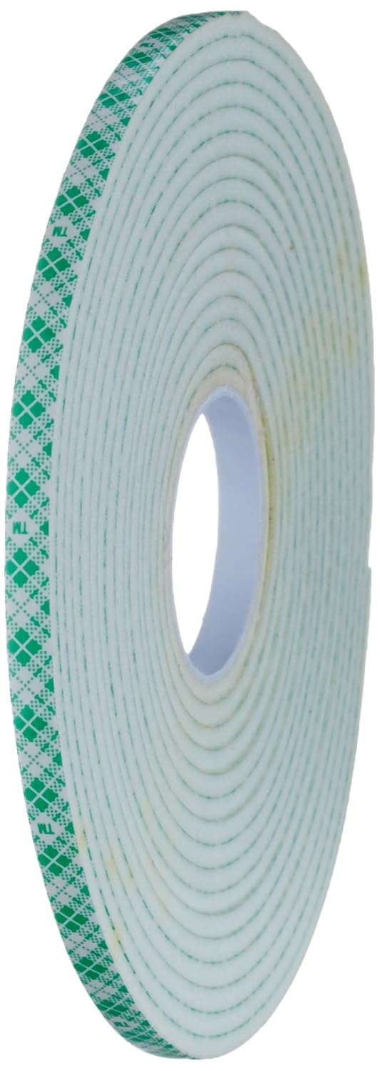 3M 4008 Natural Polyurethane Double Coated Foam Tape, 0.25" Width x 5yd Length (1 roll)