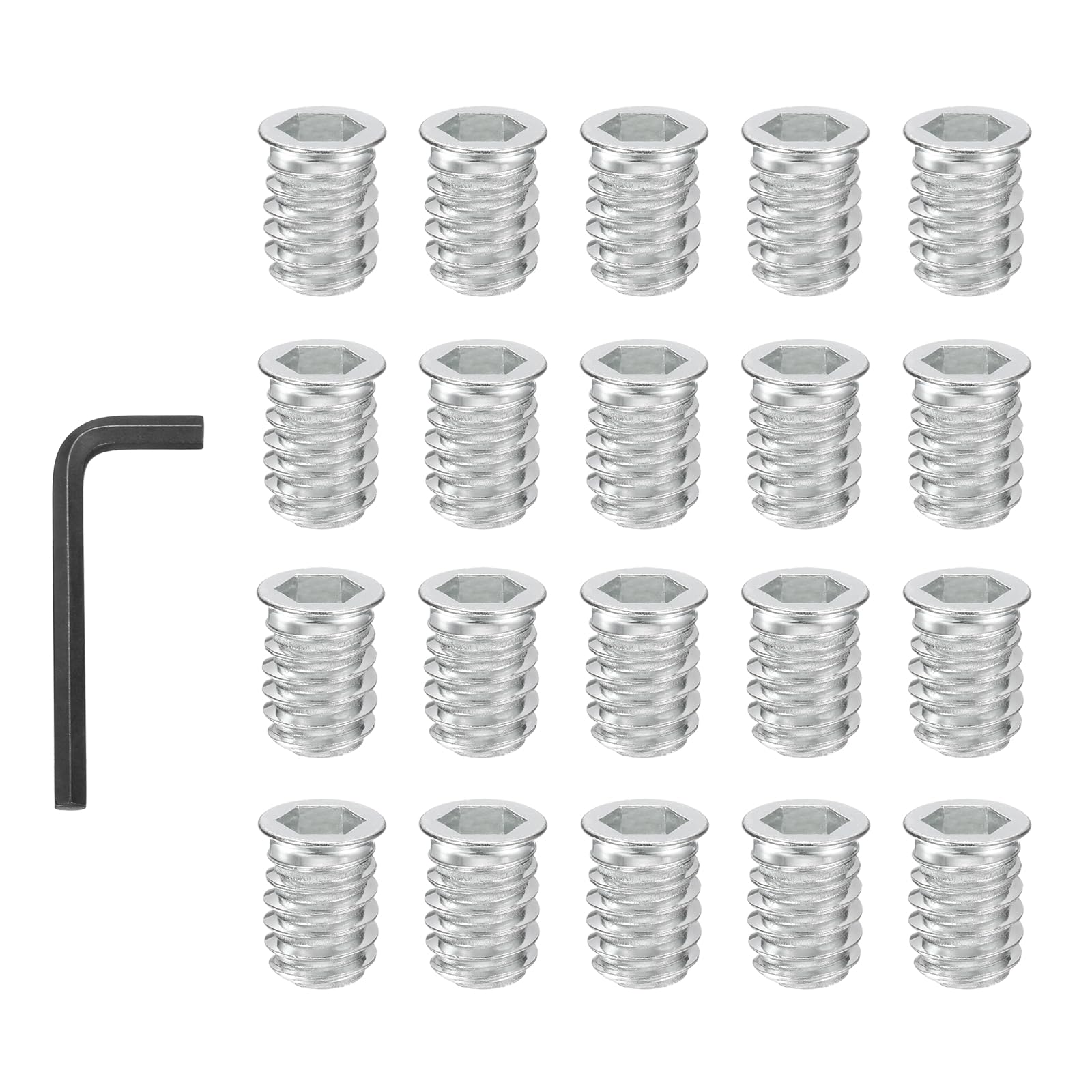 PATIKIL 20 Pcs Threaded Inserts Nuts