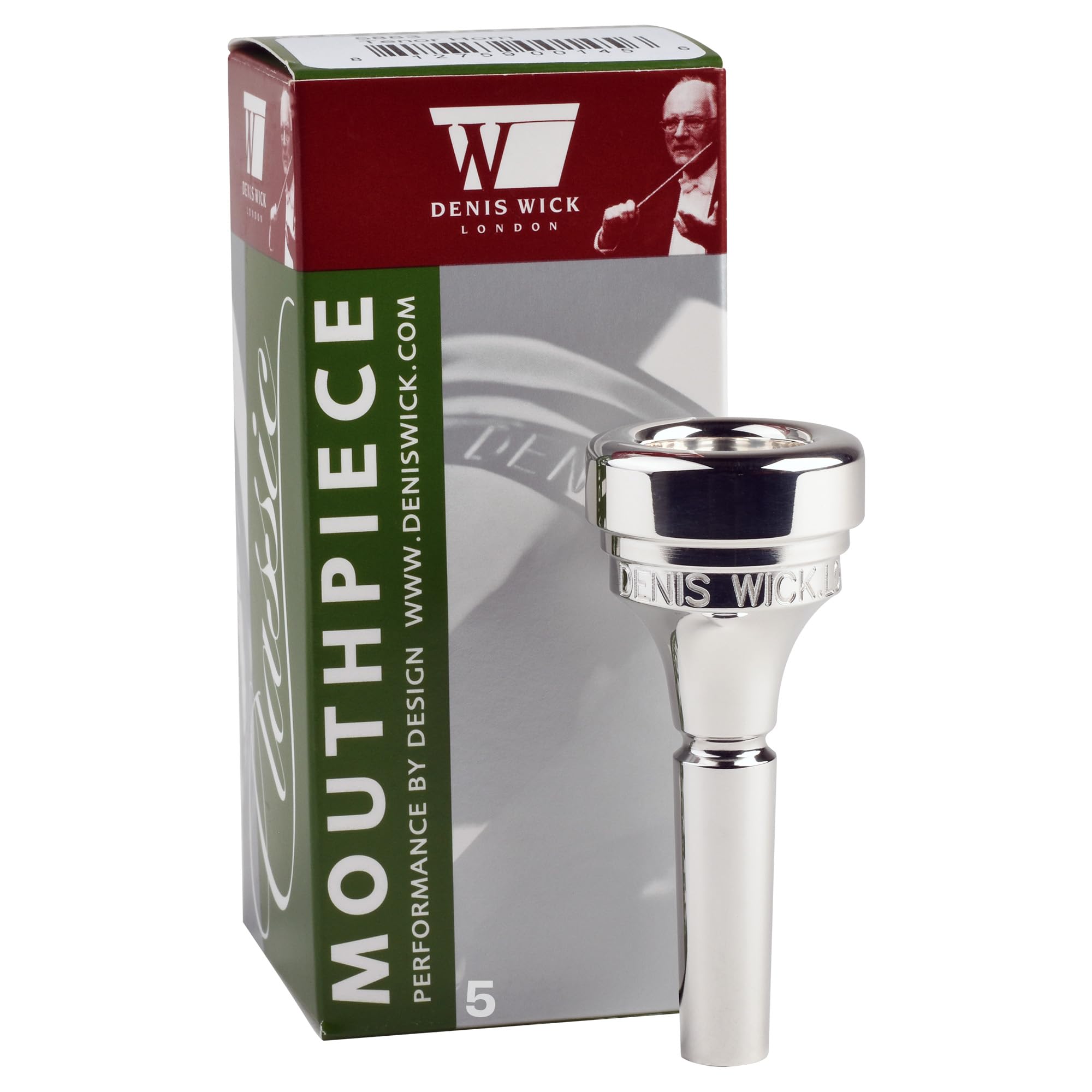 DENIS WICK – 5883-5, Bocchino Tenor Alto Horn Classic Silver Plated, Tazza 17.5 mm Extra Deep E Stretta, Suono Ricco E Controllato, Alta Flessibilità