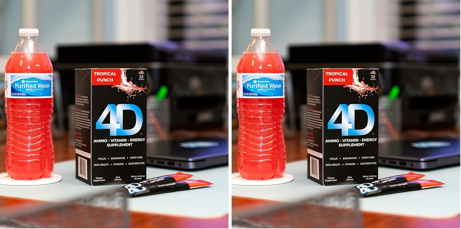 4D Clean Energy Amino-Vitamin-Energy-Supplement 25 Units In 1 Pack,, 25Count ()