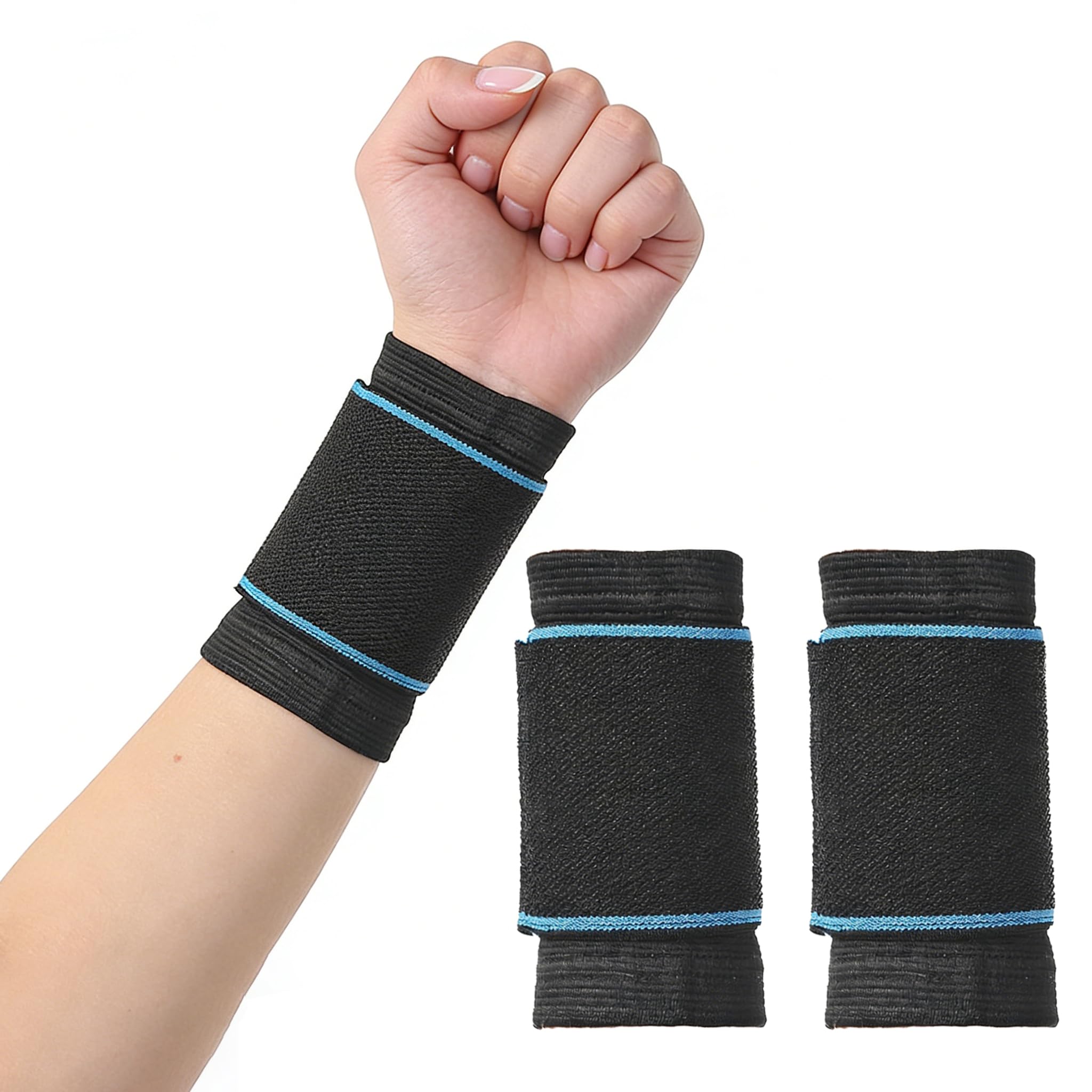 Compression-Sports-Wristband for Men & Women Adjustable Wrist Strap for Carpal Tunnel, Wrist Support, Pain Relief, Lifting Straps Wrist Bands for Fitness, Weightlifting, Gym Workout
