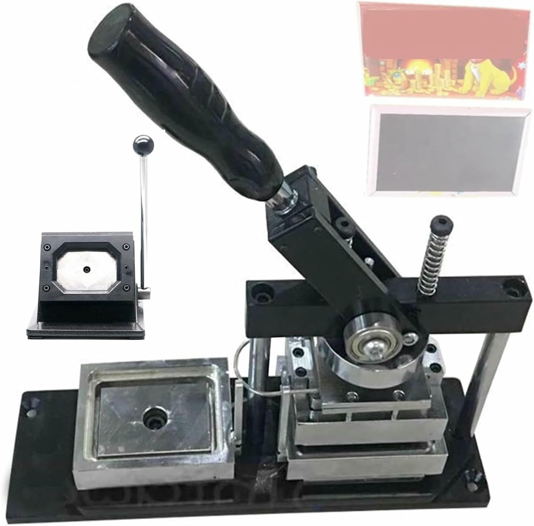 JKJZSALJ Fridge Magnet Machine Badge Maker Machine,Fridge Magnet Button Making Machine With Paper Cutter,Rectangle Magnet Making Kit For Custom Badges,Diy Badge Punching M,90 * 65Mm,90 * 65mm