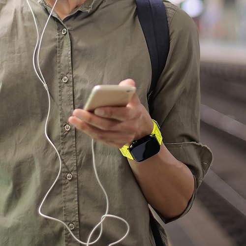 Vista 137 de Nereides Correa deportiva de nailon resistente con diseño de bucle tejido compatible con correa de Apple Watch, para iWatch de 1.65, 1.73, 1.77