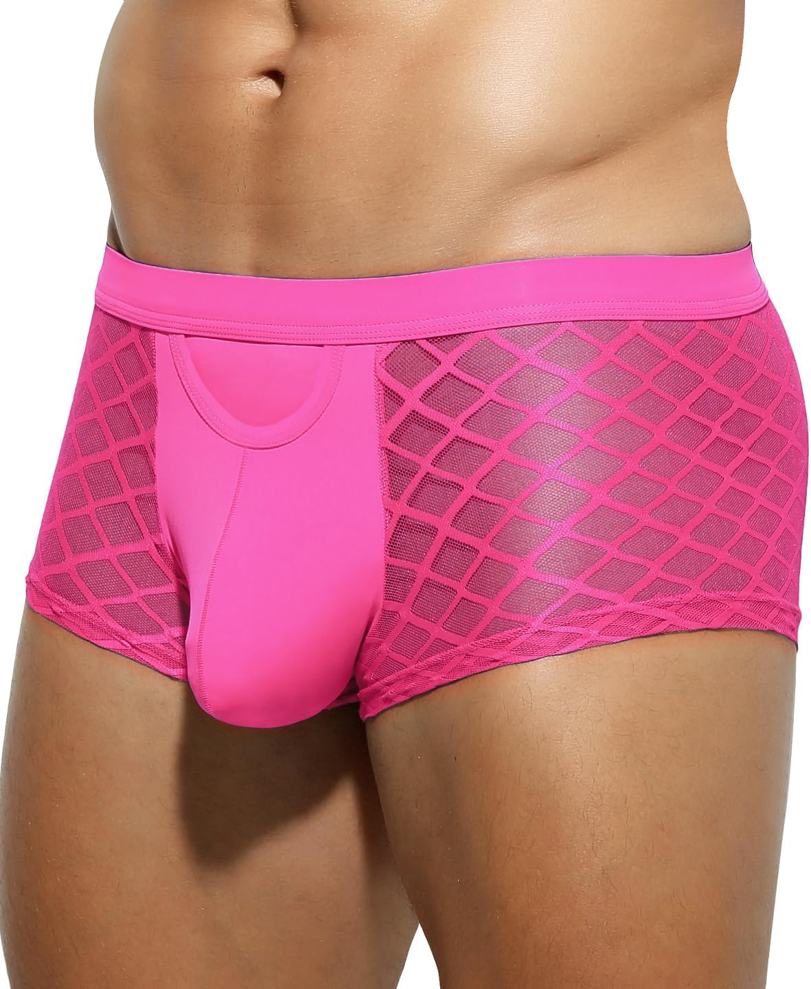 Arjen Kroos Men Sexy Lace Trunks Underwear Low Rise Open Design Novelty Funny Boxer Briefs