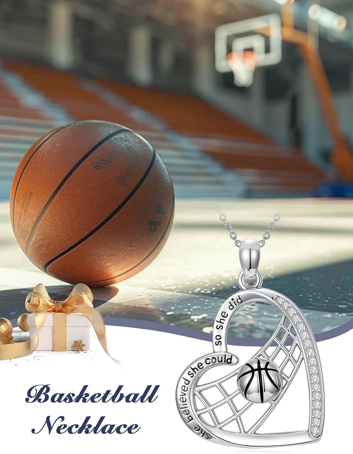 WINNICACA Valentines Day Gifts for Sports Fans Sports Heart Necklace 925 Silver Soccer/ Football/ Basketball/ Volleyball/ Softball Necklace Game Day Jewelry Accessories Birthday Gifts for Women Sports Lovers Players - Image 4