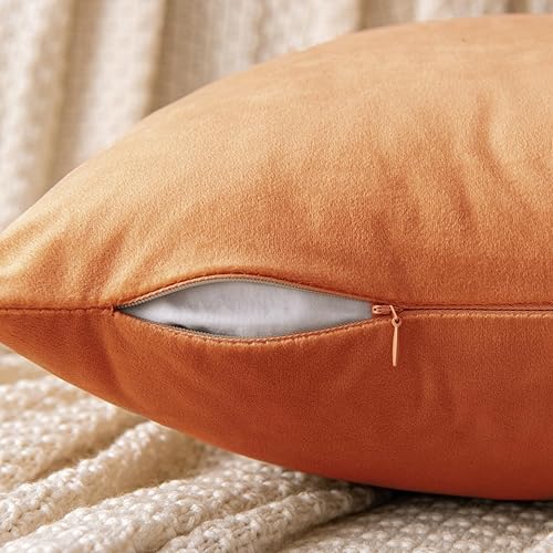 Miniatura 63 de EMEMA Paquete de 2 fundas de almohada de terciopelo, decorativas, cuadradas, suaves, sólidas, para sofá, dormitorio, silla o automóvil, 18 x 18 Gris