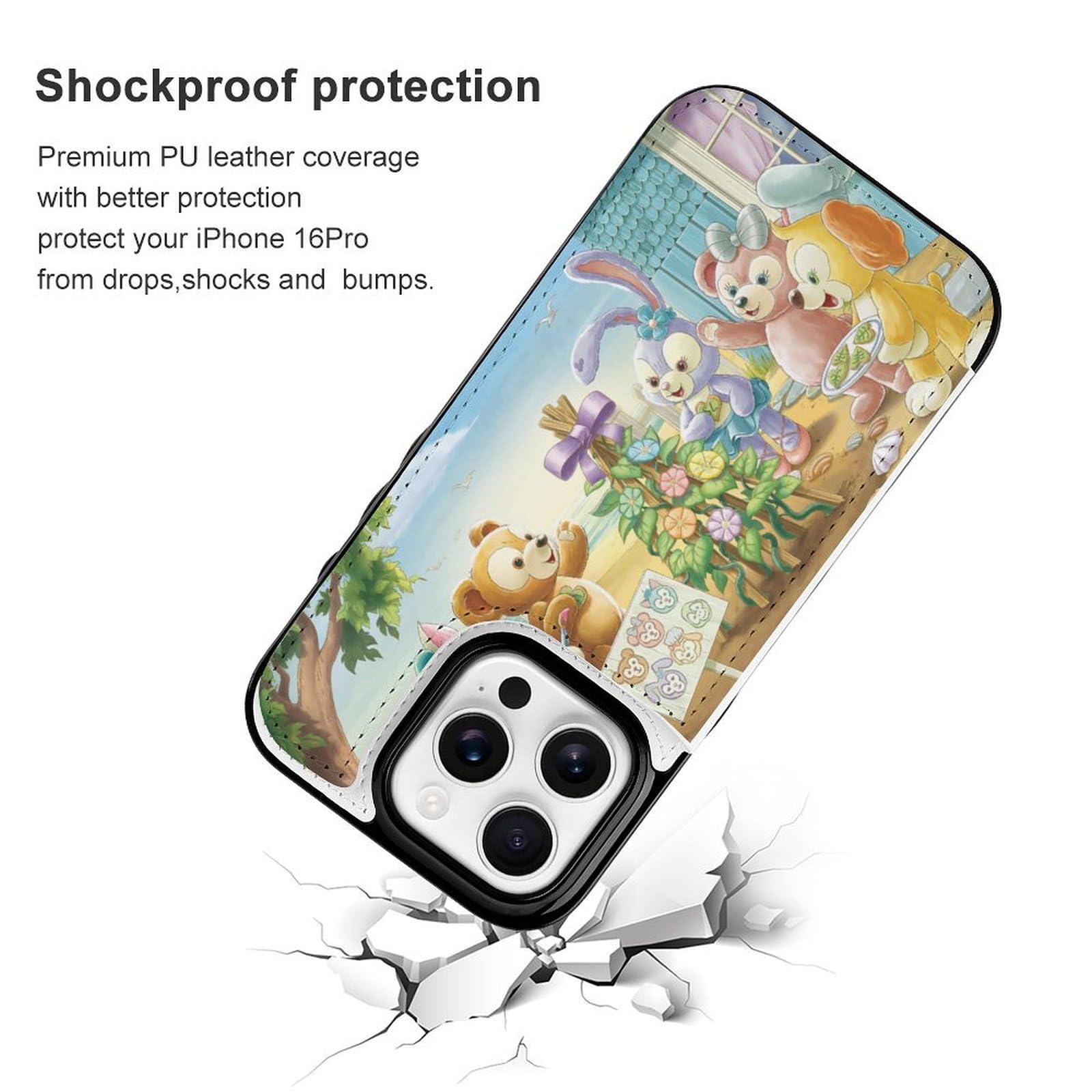 iPhone16 ダッフィー &フレンズ　携帯ケース Amazon.co.jp: BAKYAR iPhone16 ケース ダッフィーフレンズ