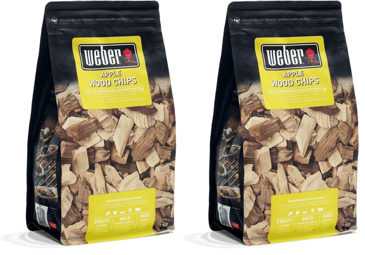 Weber Astillas de Manzano (Paquete de 700g), aroma sutil, dulce y delicado, ideal para pescados, madera 100% natural, producto de la UE, certificada FSC sostenible (17621) — view 9