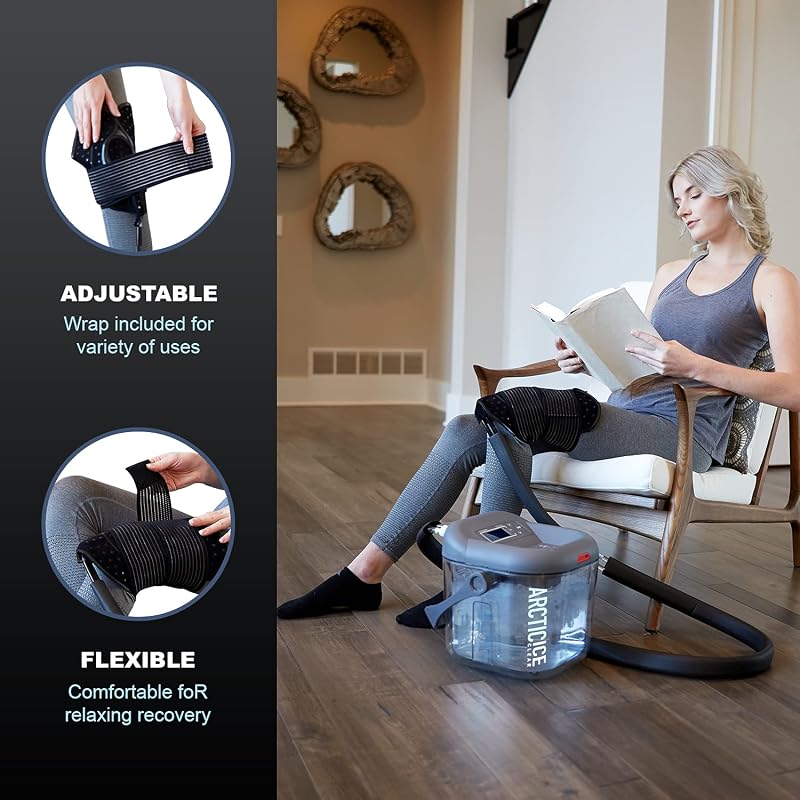 Circulating Cold Water Therapy Ice Machine Gen 2 by Arctic Ice Clear – for Knee, Elbow, Shoulder, Back Pain, Swelling, Sprains, Injuries (Arctic Ice Clear) (with Universal Pad) image 4