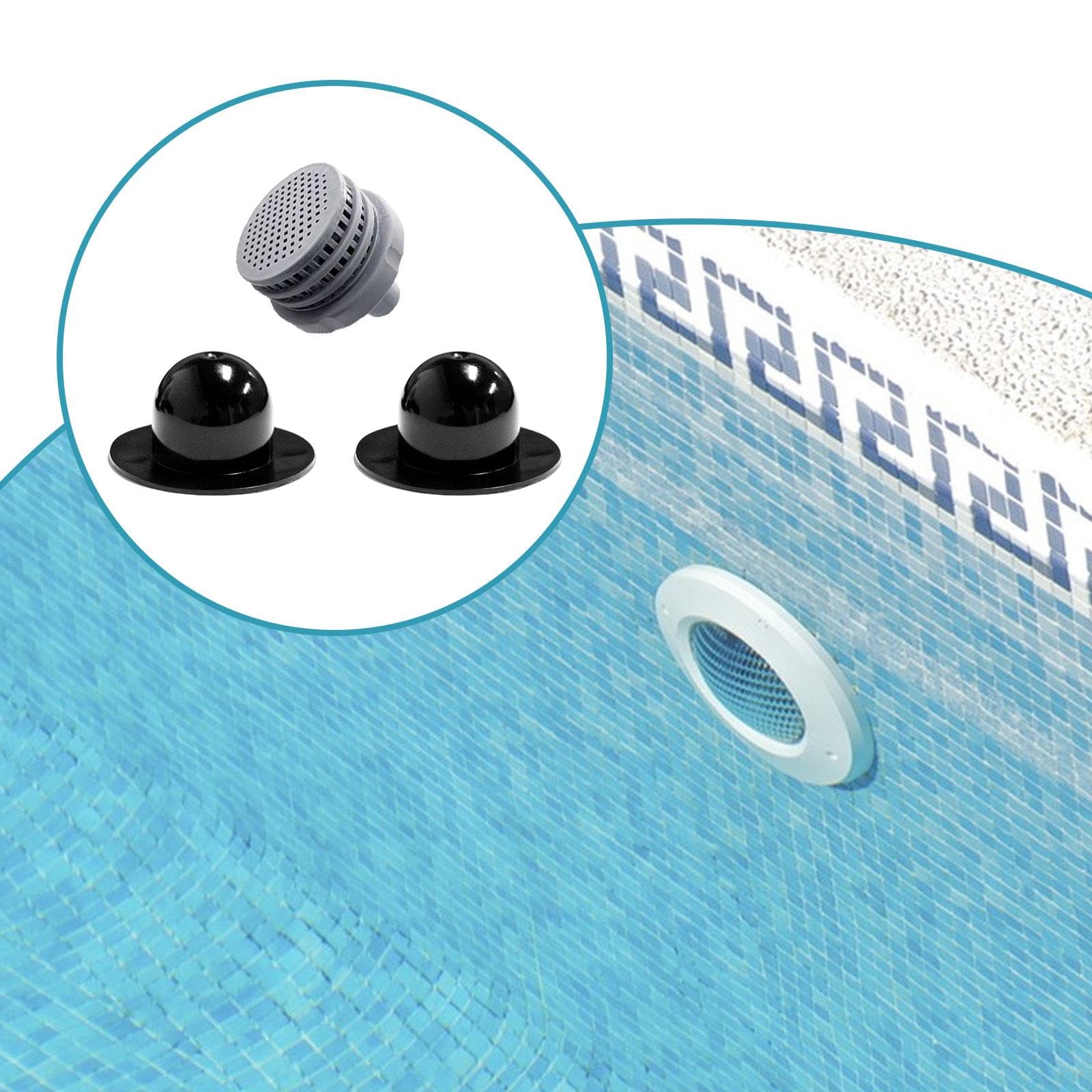 Juego de 2 Coladores para Piscinas 25022E con Conector para Piscinas Elevadas, 6 Piezas