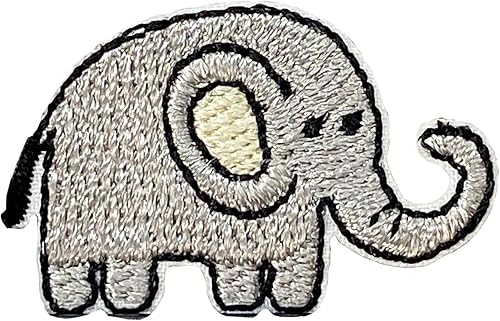 Miniatura 3 de Mini Elefante, Animales, Bordado, Parche termoadhesivo (34" x 1-18") (1)