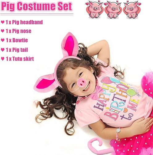 Miniatura 5 de BEBAOVO Conjunto de disfraz de animales de Halloween, falda para niñas, diadema de animales, corbatín y cola, accesorios de disfraz