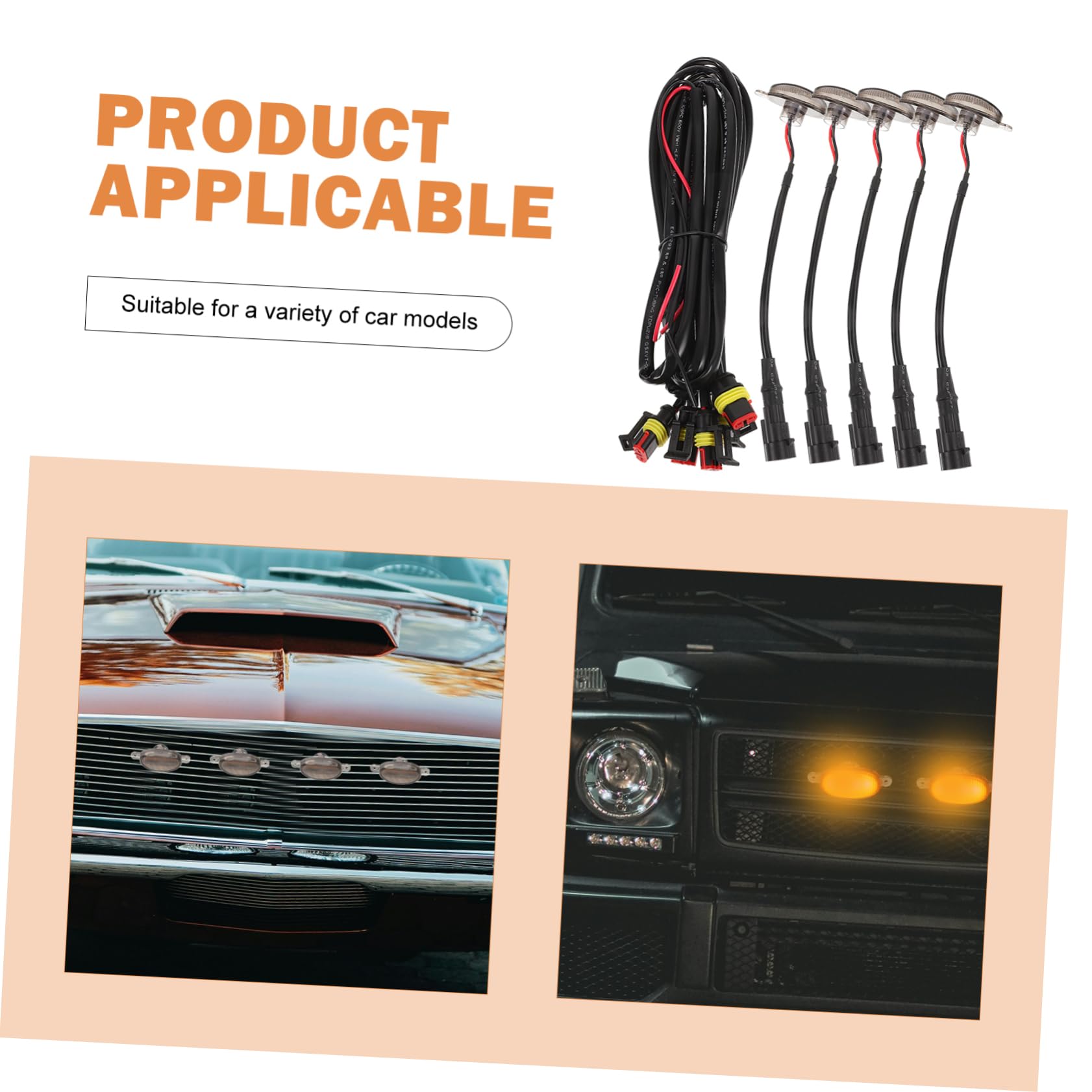 OUNONA Kit De 3 Feux De Calandre À Led Pour Voitures (1 Sur 5)