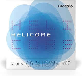 D'Addario Helicore 4/4 Size Violin String - Titanium Wound D String - H313 4/4H - D String Only - Heavy Tension