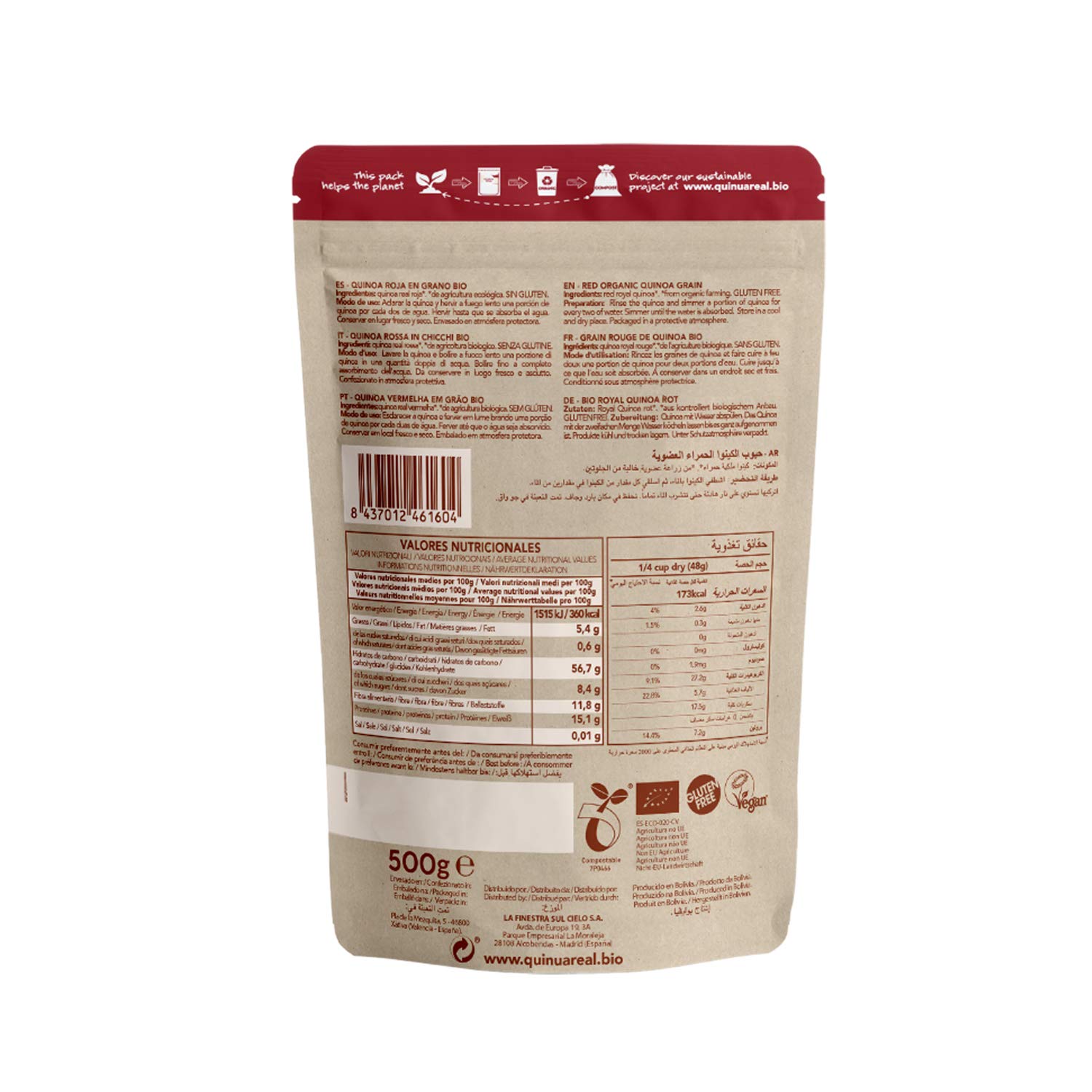 Grano pulido negro quinoa real BIO - Quinua Real - 500 g