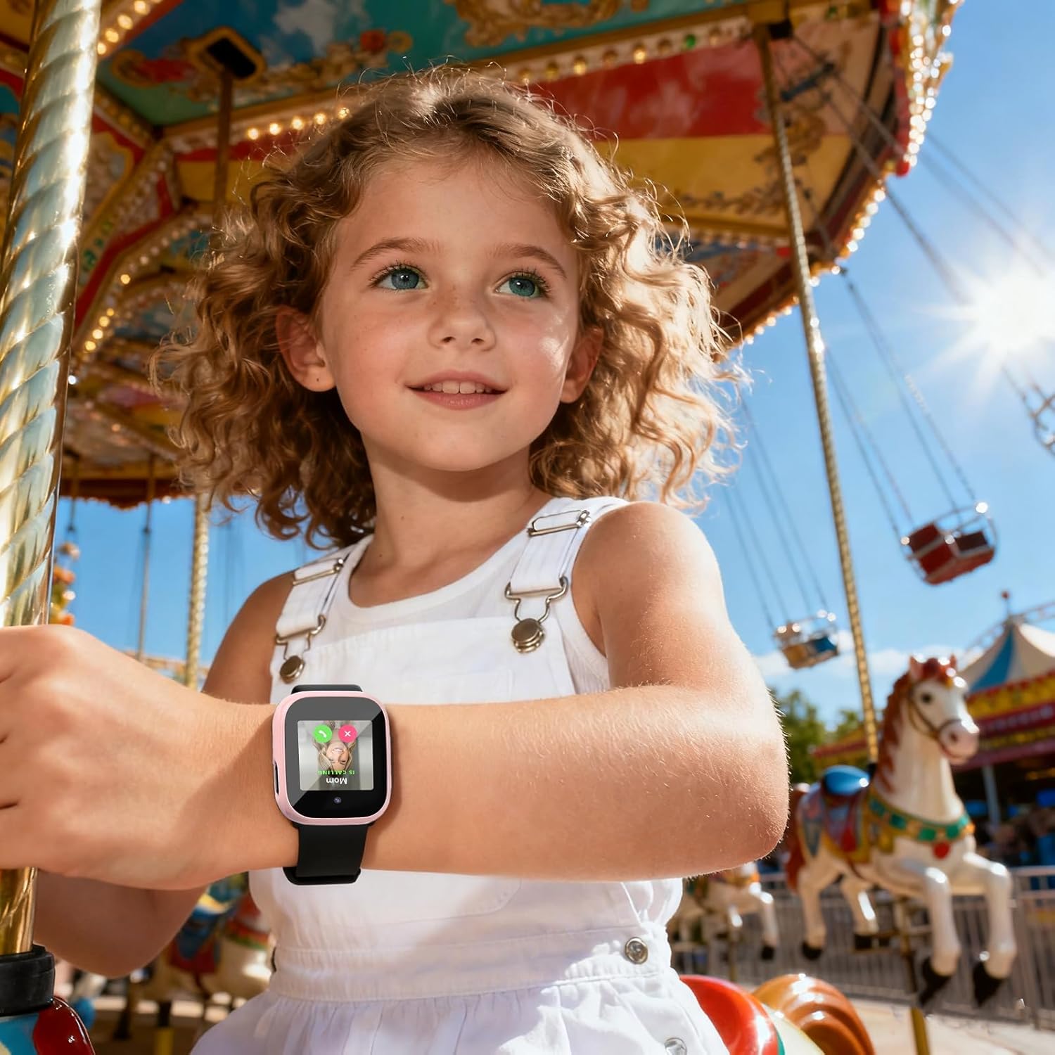 SimpleThings Compatible with Cosmo JrTrack 5 Screen Protector, Hard PC Case with HD Clear Tempered Glass Screen Protector for Cosmo JrTrack 5 Watch for Kids Boys Girls (Pink+Clear) - Image 7