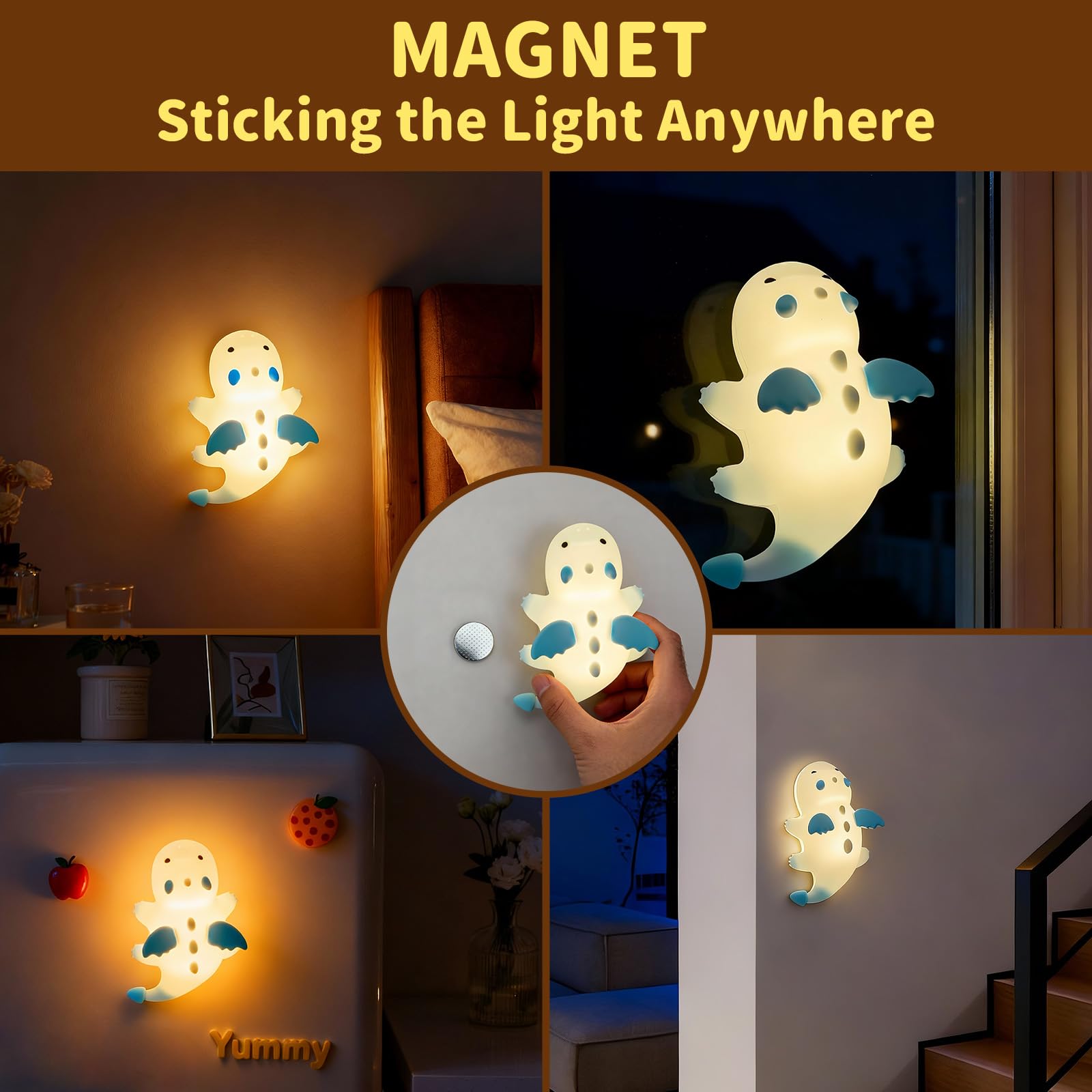 Dinosaurier-Lampe blau für Kinderzimmer, Pat Control Dragon Light zum Stillen, Silikon-Nachtlicht für Kinderzimmer, Nachttischlampe, wiederaufladbares Pat-Licht mit RGB-Modus für Schlafzimmer