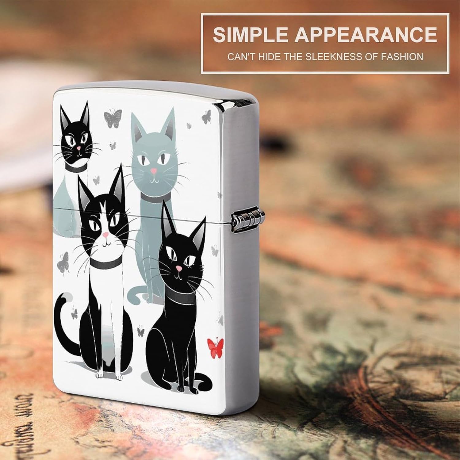 Black and White Cats Lighter Case Cover Lighter Shell
